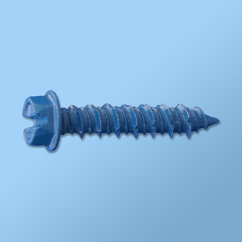 CON CONCRETE SCREWS – HEX WASHER HEAD (BLUE GUARD COATING) – 1/4 Hex