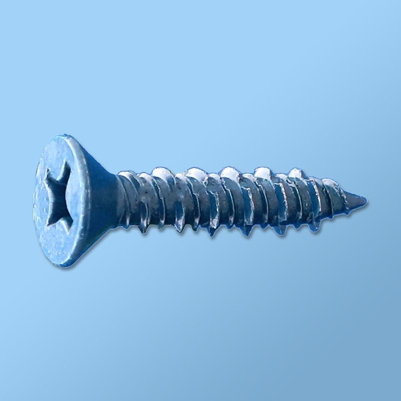 CON CONCRETE SCREWS – PHILLIPS FLAT (BLUE GUARD COATING) – #2 Phillips