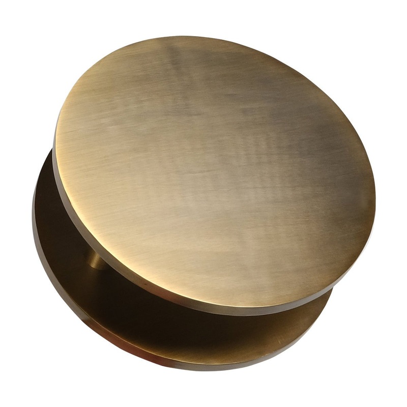 Large Circular Door Pull|Black|Brass