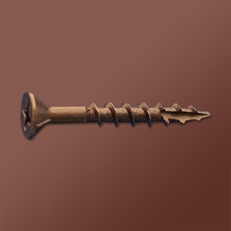 LOK WOOD SCREWS- PHILLIPS FLAT WITH NIBS COARSE TYPE 17 (LUBRICIZED)