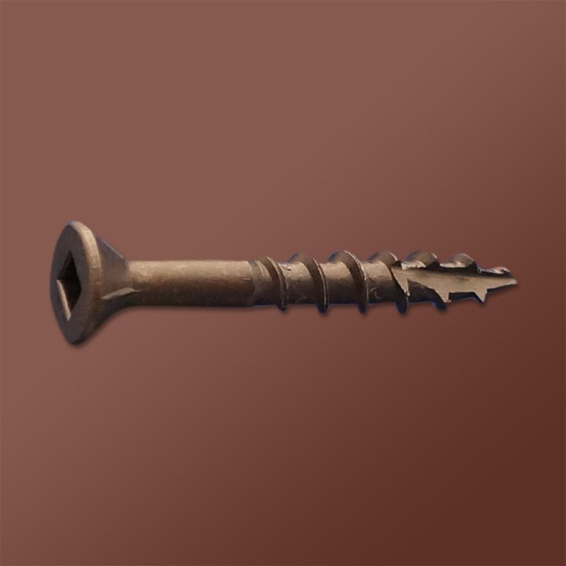 LOK WOOD SCREWS- SQUARE FLAT WITH NIBS COARSE TYPE 17 (LUBRICIZED)