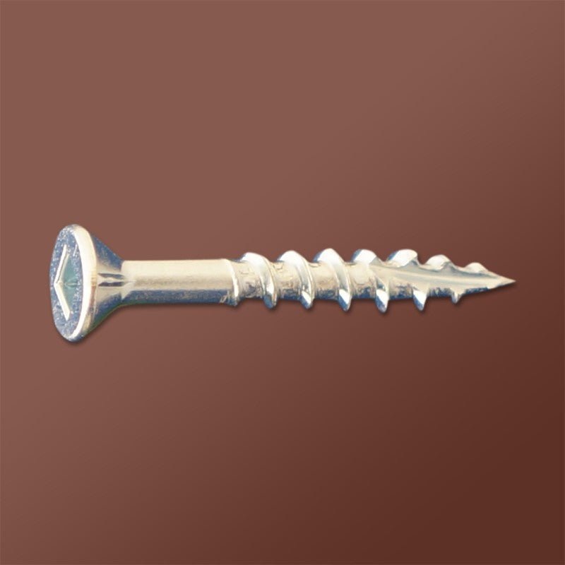 LOK WOOD SCREWS- SQUARE FLAT WITH NIBS COARSE TYPE 17 (ZINC)