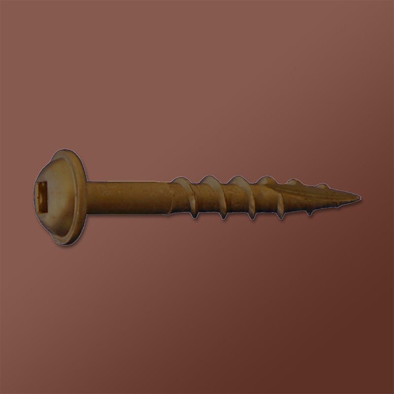 LOK WOOD SCREWS- SQUARE ROUND WASHER COARSE TYPE 17 (LUBRICIZED)