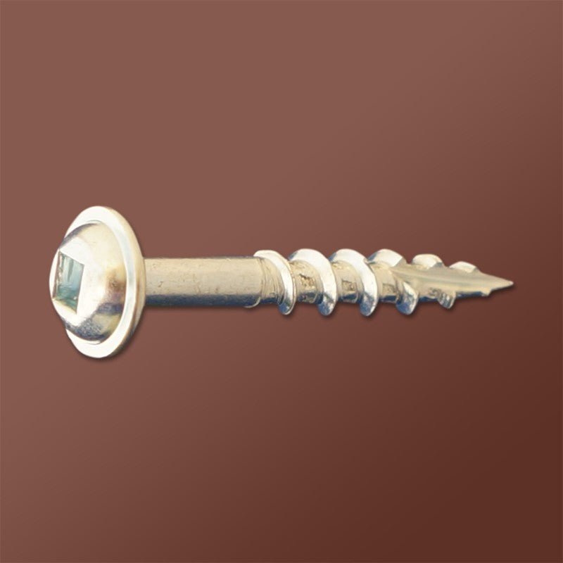 LOK WOOD SCREWS- SQUARE ROUND WASHER COARSE TYPE 17 (Zinc)