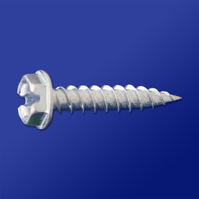 NEEDLE POINT SCREWS – SLOTTED HEX WASHER HEAD (Zinc)
