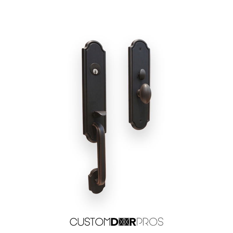 Paris Handle Set|Black|Dark Bronze|17 1/3″ x 2 1/3″ (handle side) / 11 1/3″ x 2 3/4″ (knob side)