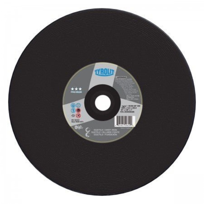 Tyrolit PREMIUM High Speed Gas & Electric Saw Wheels for Ductile/Cast Iron & Asphalt-Type 1