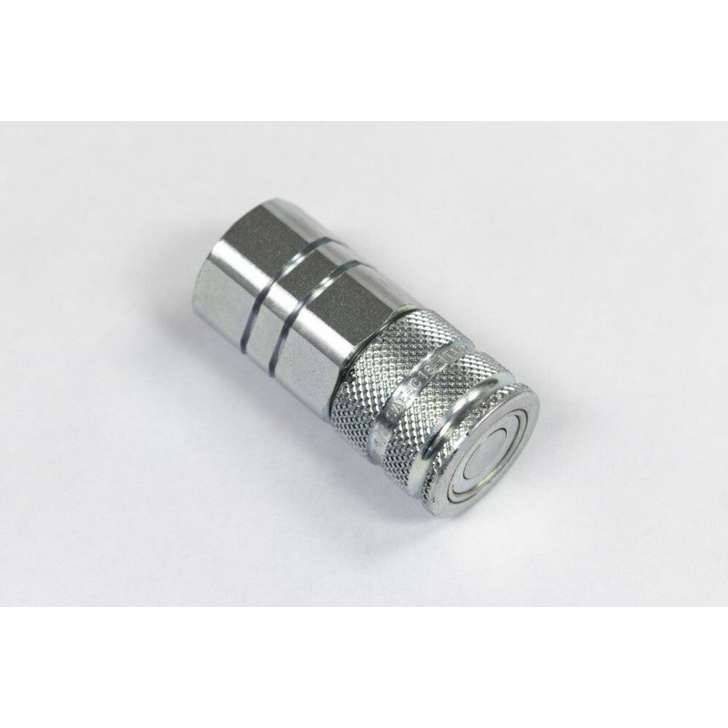 COUPLER, FEMALE FLAT FACE, 3/8 BODY, #8 ORING