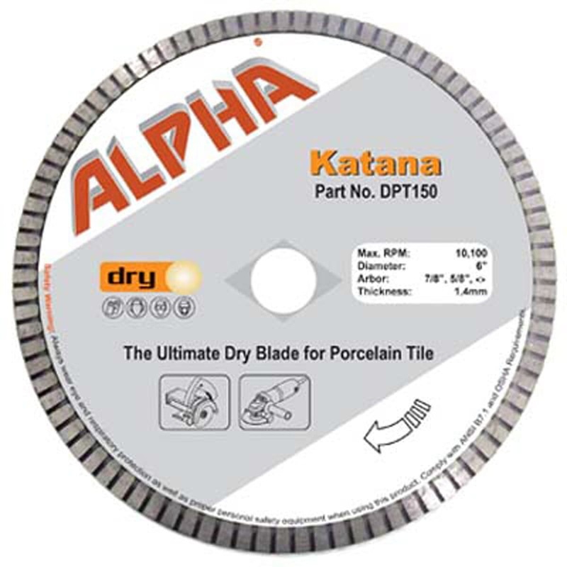 Alpha Katana Diamond Blade|4″|4-1/2″|5″|6″