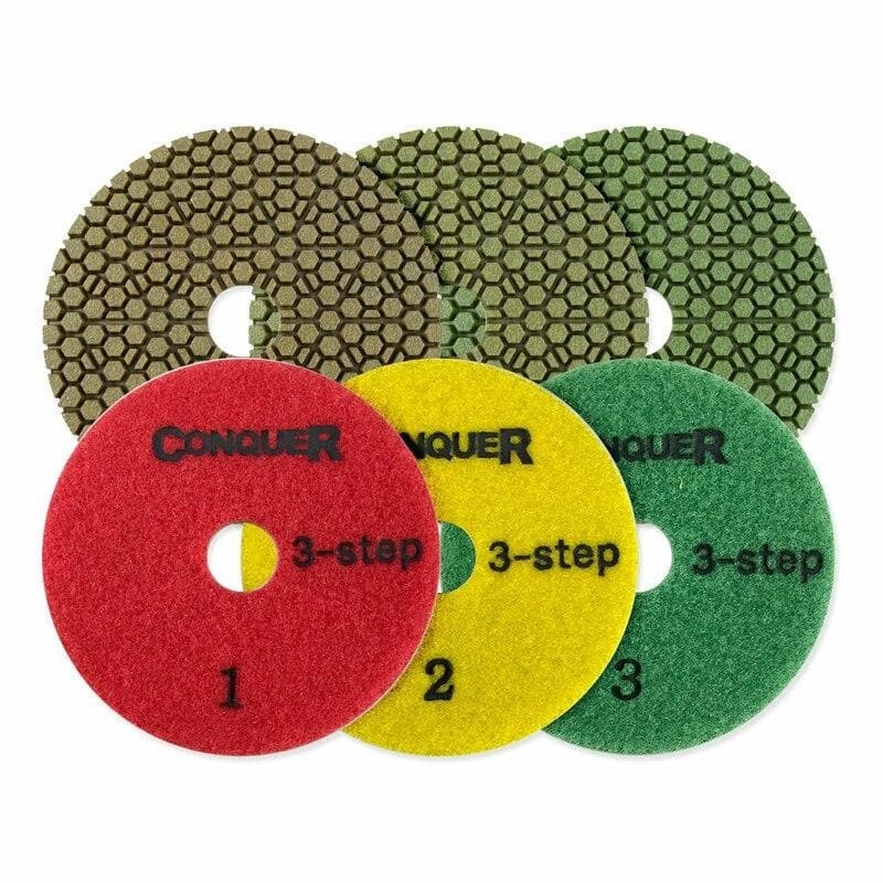 Conquer 3-Step Polishing Pads|Step 1|Step 2|Step 3