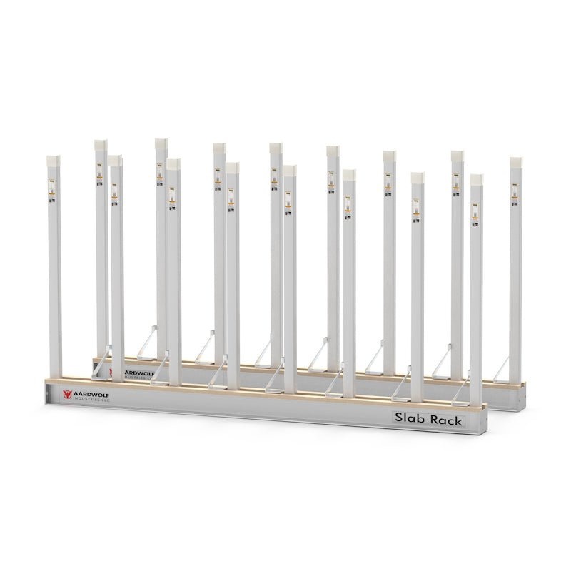 Aardwolf Slab Rack – Set|Slab Rack Kit (includes 16 poles  47″1/4 high & SPB1214 Safety Steel Posts )|Slab rack kit ( Includes 16 Poles 55 inch poles & SPB1214 Safety Steel Post)|Slab Rack Kit – (Includes 16 Poles 63″high & SPB1618 Safety Steel Post )