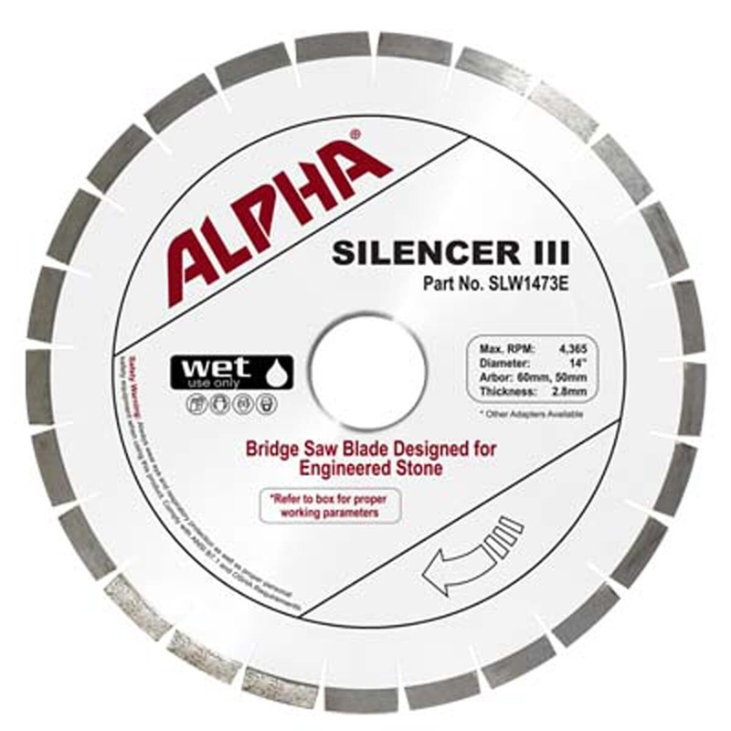 Alpha Silencer III Blade for Engineered Stone