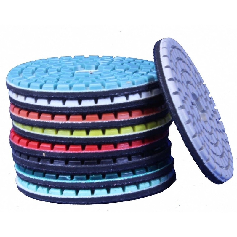 3 Power Flex Diamond Pads Superior Polish on Marble, Travertine