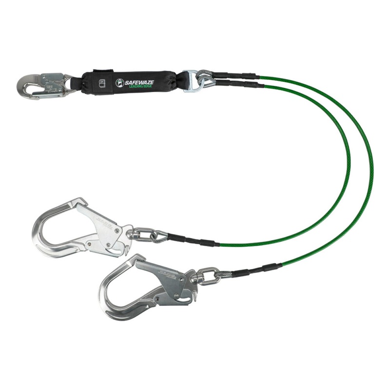 Leading Edge 6 Energy Absorbing Lanyard: Dual Leg, Alu Swivel Rebar Hooks