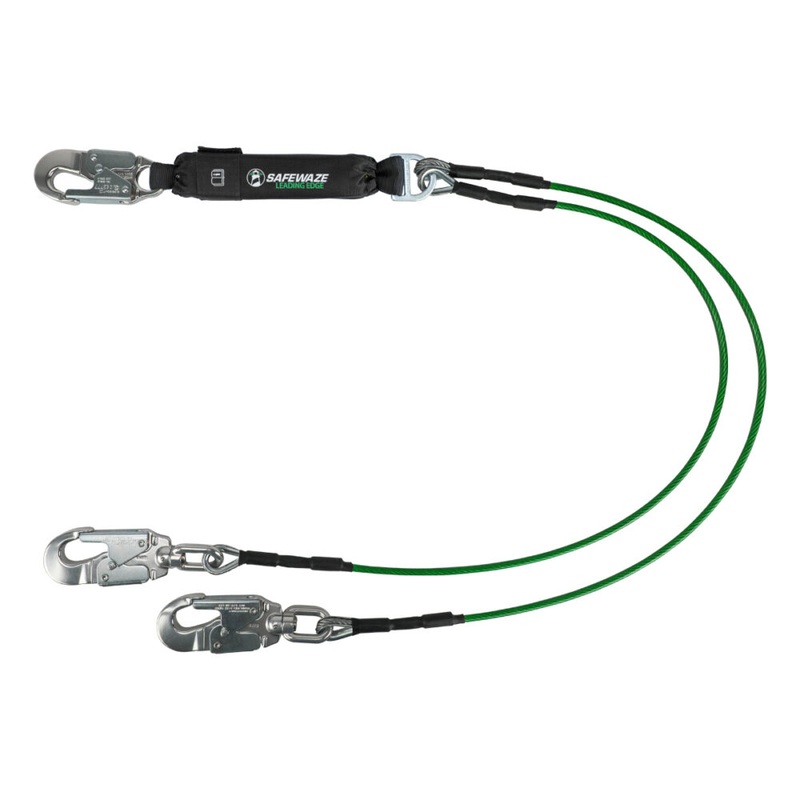 Leading Edge 6 Energy Absorbing Lanyard: Dual Leg, Alu Swivel Snap Hooks