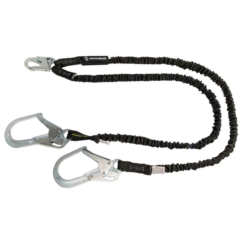 PRO 6 Internal Energy Absorbing Lanyard: Dual Leg, Rebar Hooks
