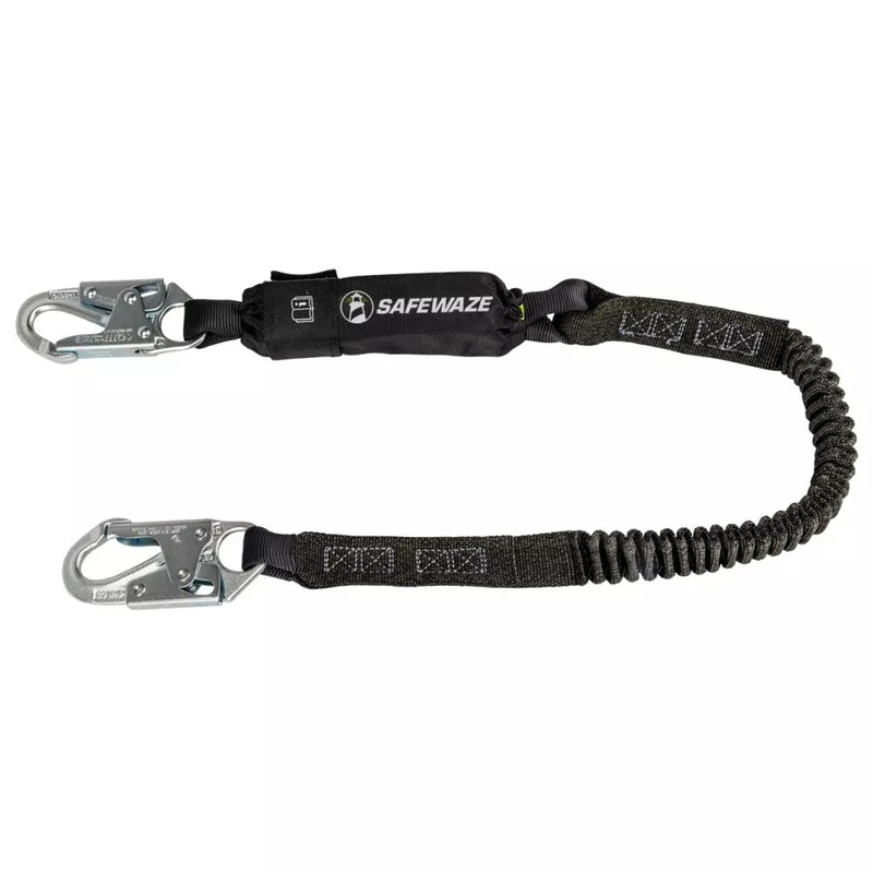 PRO 6 Stretch Energy Absorbing Lanyard: 12 FF, Snap Hook