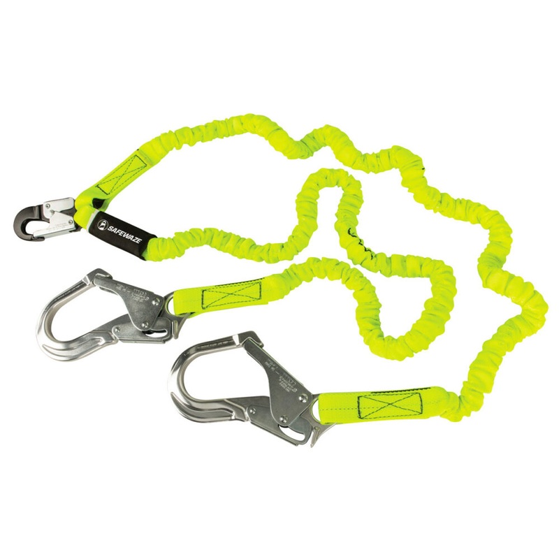 PRO 6 Stretch Internal Energy Absorbing Lanyard: Dual Leg, Alu Rebar Hooks