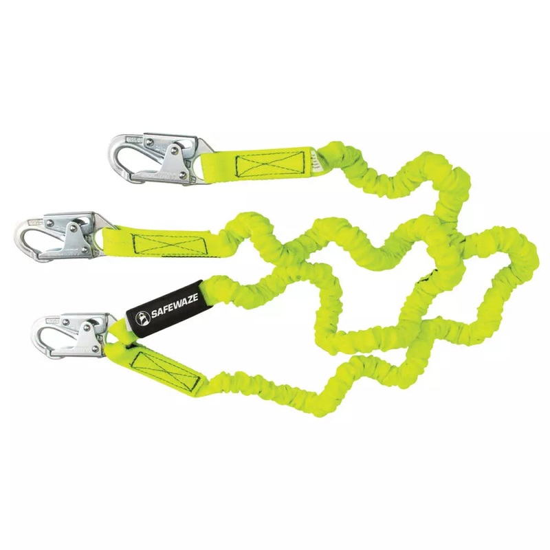 PRO 6 Stretch Internal Energy Absorbing Lanyard: Dual Leg, Snap Hooks