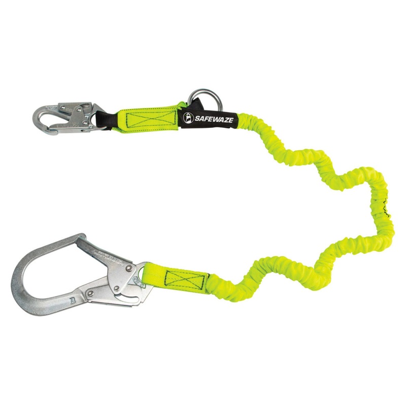 PRO 6 Stretch Internal Energy Absorbing Lanyard: O-Ring, Rebar Hook