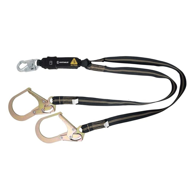 Arc Flash 6 Energy Absorbing Lanyard: 12FF, Aramid, Dual Leg, Tower Rebar Hook