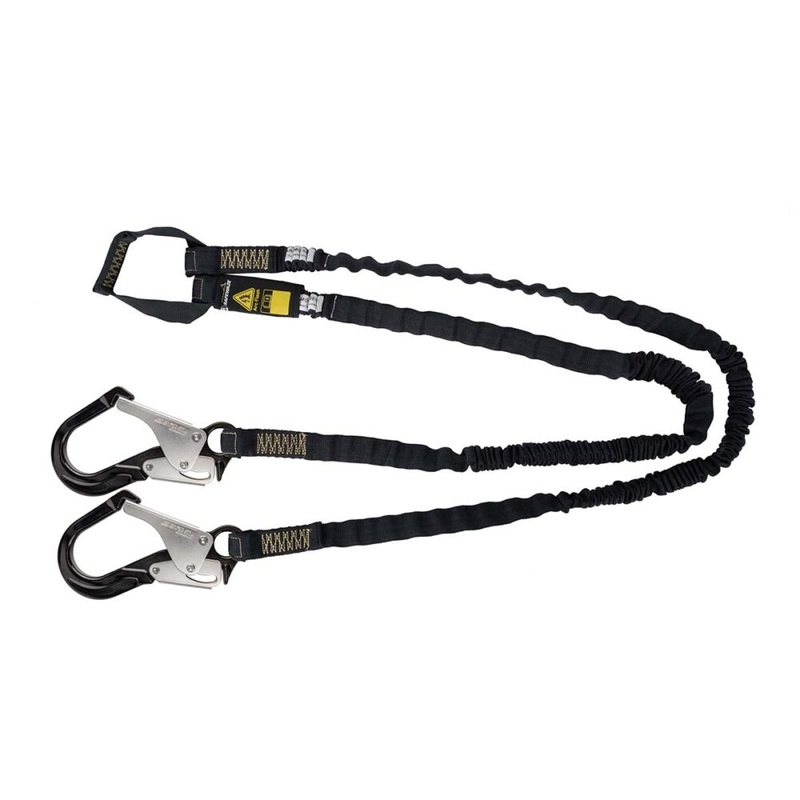 Arc Flash 6 Internal Energy Absorbing Lanyard: Aramid, Dual Leg, Soft Loop, Alu Rebar Hook
