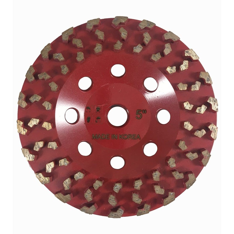 Dia Plus Vacuum Brazed Cup Wheel for Grinding Concrete, Epoxy, and Coatings