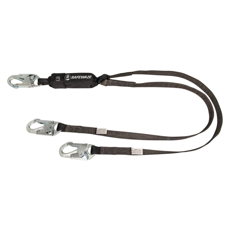 Heavyweight 6 Energy Absorbing Lanyard: Dual Leg, Snap Hooks