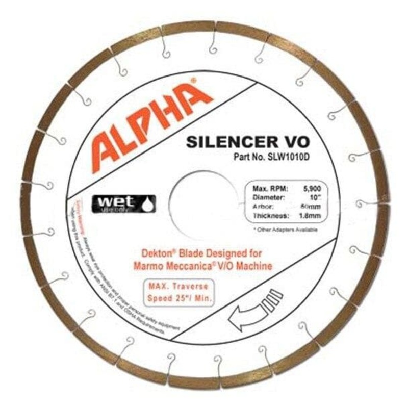 Silencer VO|10″1.8mm  – Granite/Quartz Surfaces|10″6.2mm – Granite/Quartz Surfaces|10″1.8mm – Dekton/Porcelain/Crystallized Glass|10″1.8mm – Granite/Quartz Surfaces