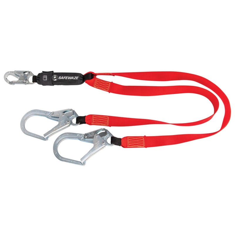Welding 6 Energy Absorbing Lanyard: Dual Leg, Rebar Hooks