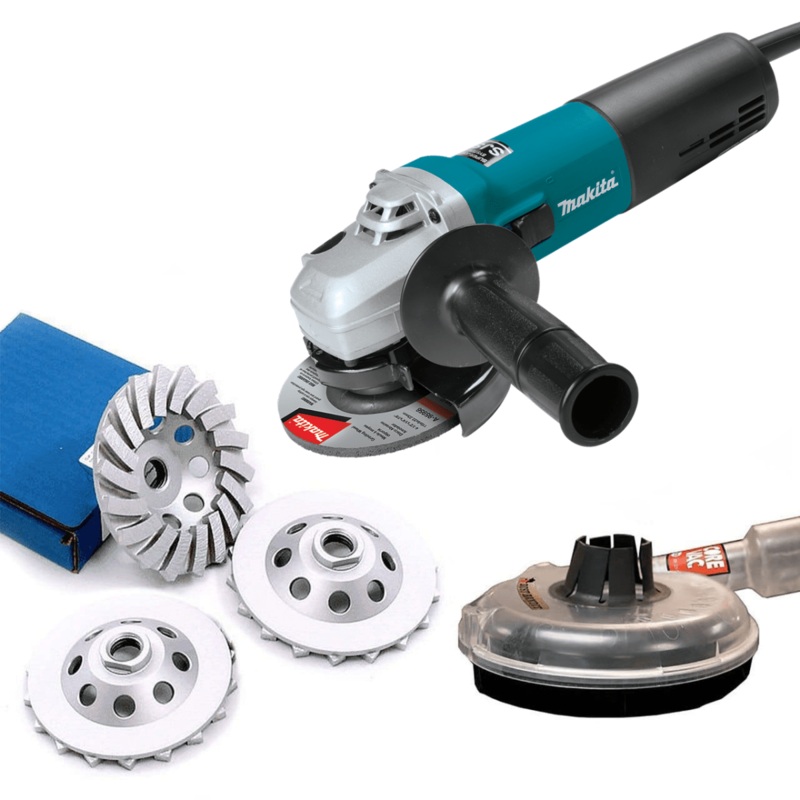 Makita Grinder with Grinding Cup Wheels and Dust Shroud – Sale