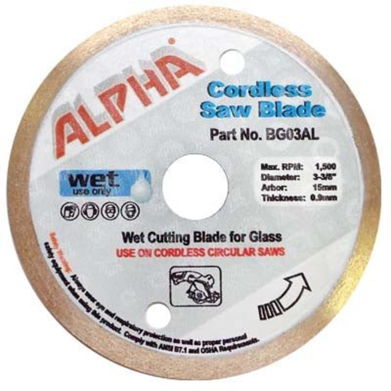 Cordless Saw Blade for Glass