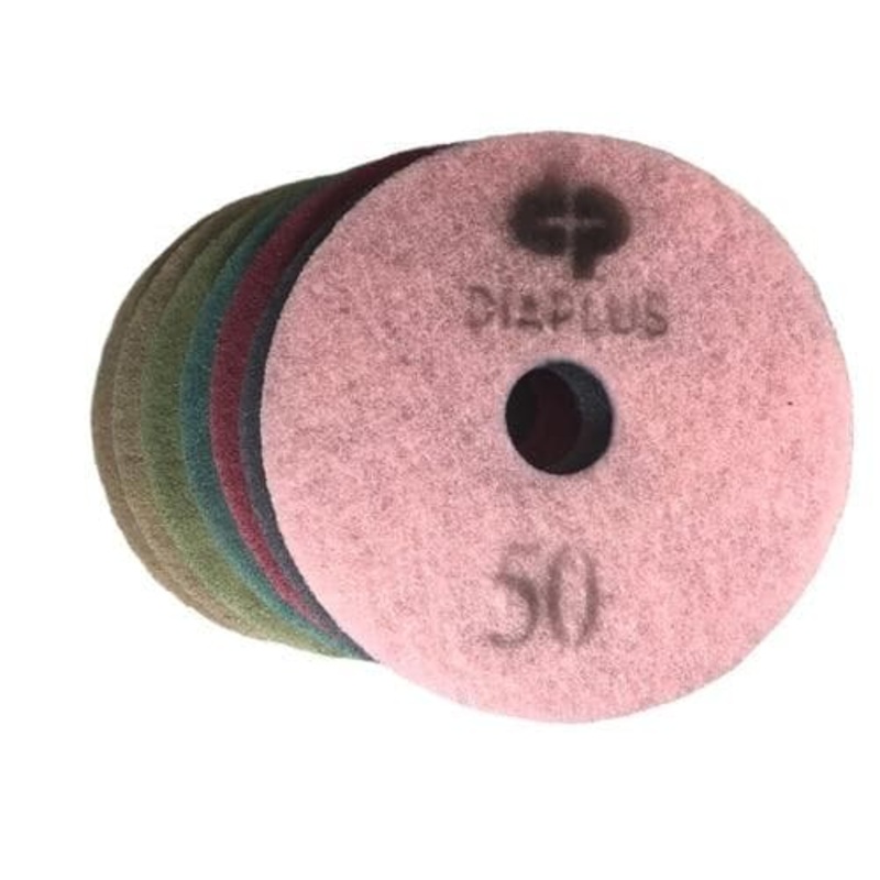 Dia Plus Pink Diamond Polishing Pad for Restoring Marble, Limestone, Sandstone, Travertine, Terrazzo, and Concrete