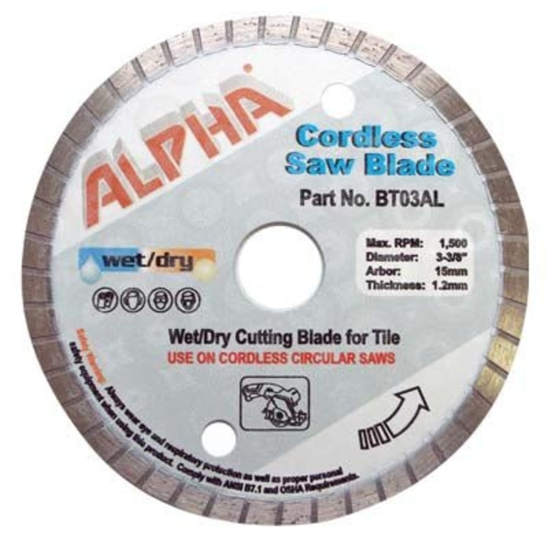 Cordless Saw Blade for Tile