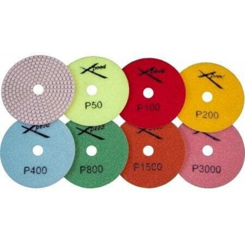 4 Premium Wet Polishing Pads|50|100|200|400|800|1500|3000