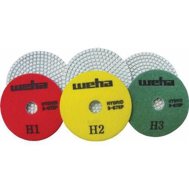 4 Weha 3 Step Hybrid Diamond Polishing Pad Set of 3