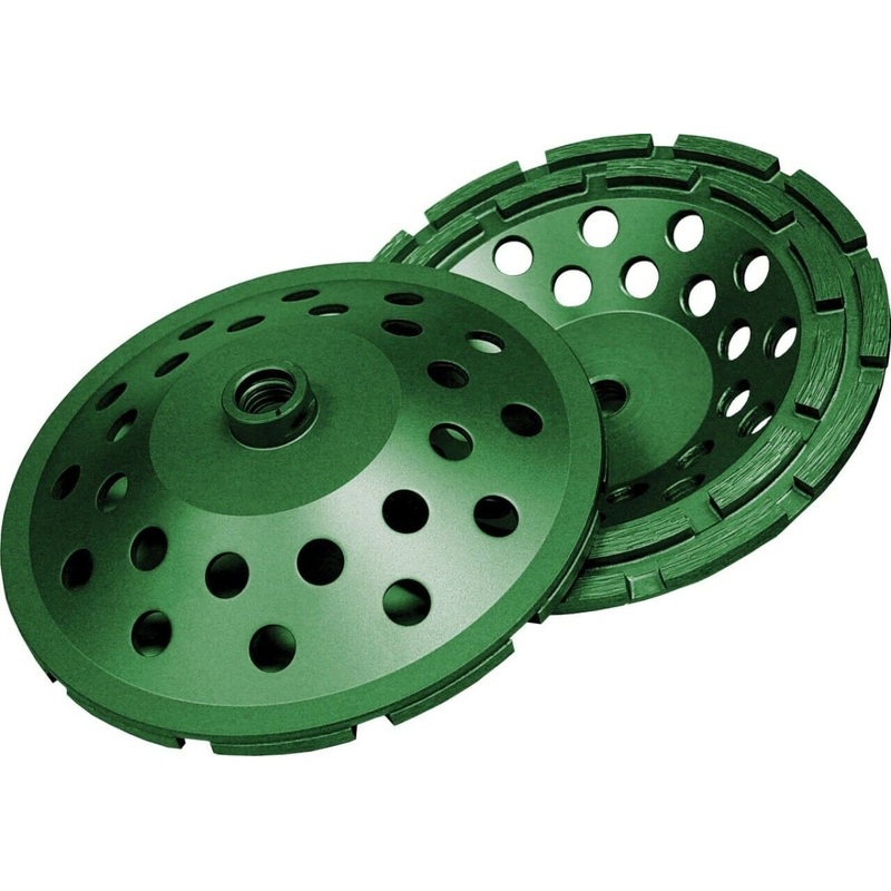 Utility Green Segmented Cup Grinder Double Row