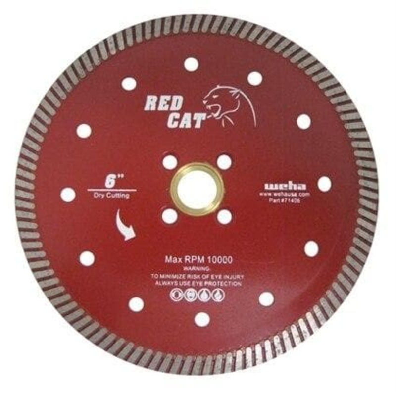 Weha 6 Red Cat Turbo Blade for Granite, Engineered Stone, Quartz