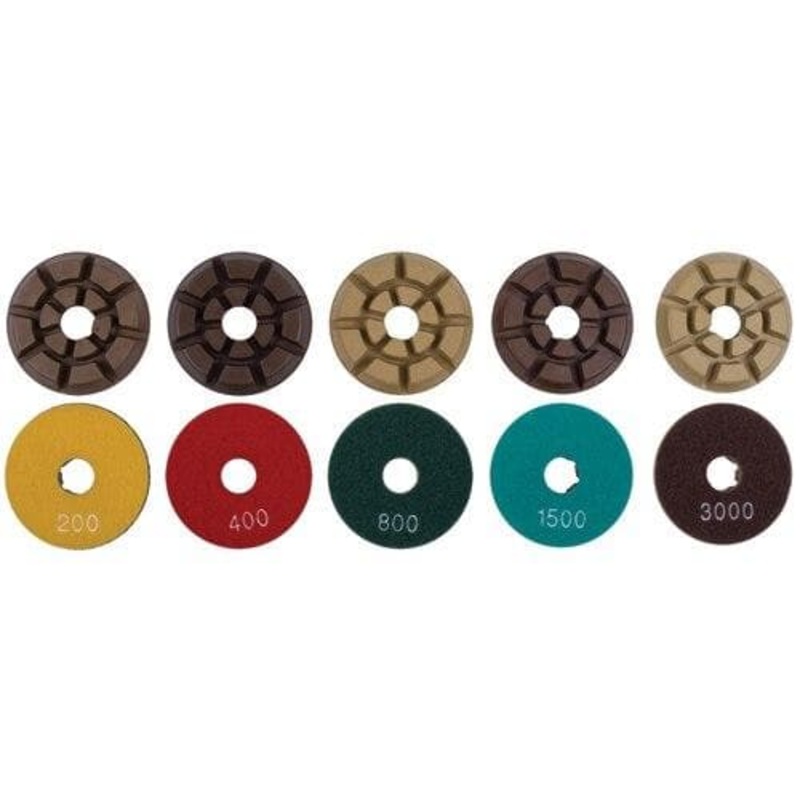 3 Inch Resin Diamond Pads|50|100|200|400|800|1500|3000