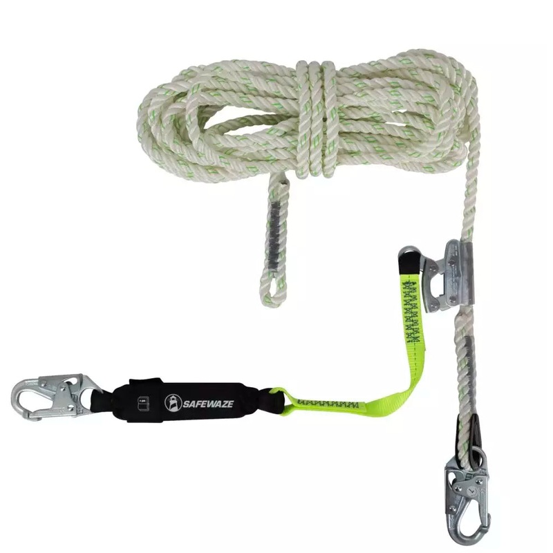 PRO 50 Vertical Lifeline Assembly: Snap Hook, Rope Grab, EA Lanyard