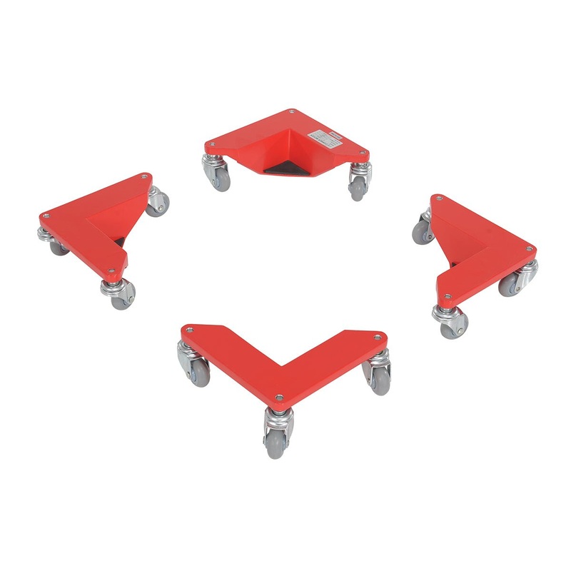 Corner Mover Dollies|Aluminum – Red|Aluminum Narrow Slot – Red|Steel – Red