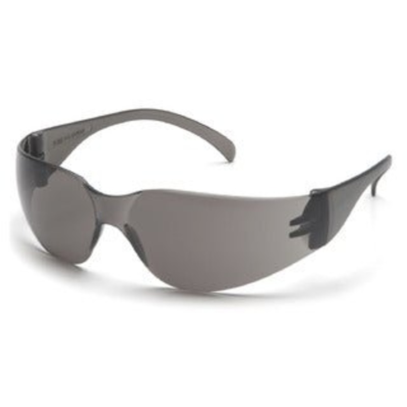 Intruder Gray Lens with Gray Temples Safety Glasses – Box of 12