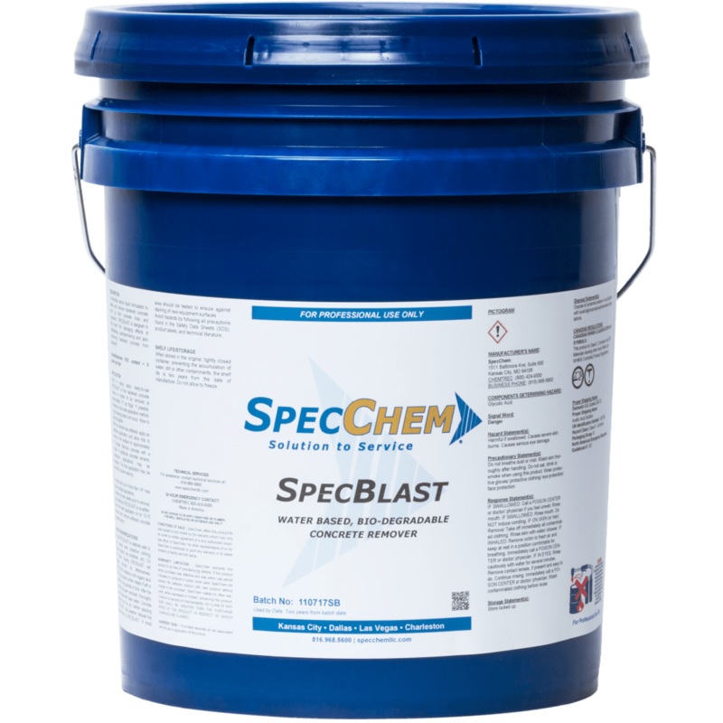 SpecBlast Water-based, Bio-degradable Concrete Remover