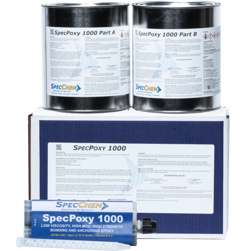 Specpoxy 1000 Astm 881 Compliant Hi-Mod Low Viscosity Epoxy Bonding Adhesive