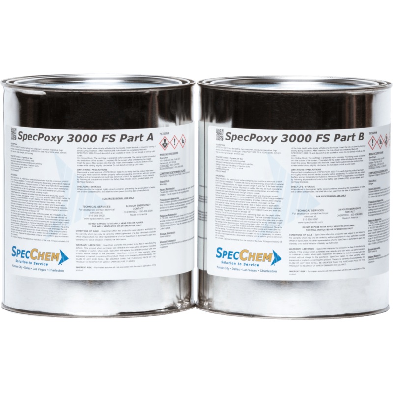 SpecPoxy 3000 FS – Fast Setting ASTM 881 Compliant Hi-Mod, Gel Viscosity Epoxy