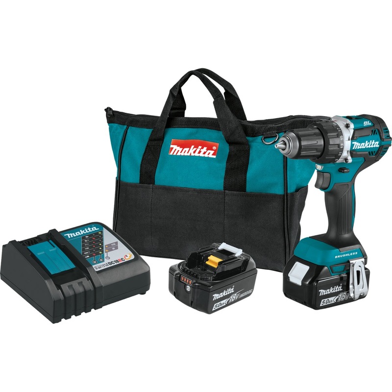 18V LXT LithiumIon Compact Brushless Cordless 1/2 DriverDrill Kit (5.0Ah)