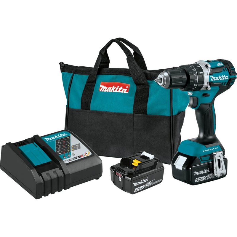 18V LXT LithiumIon Compact Brushless Cordless 1/2 Hammer DriverDrill (5.0Ah)