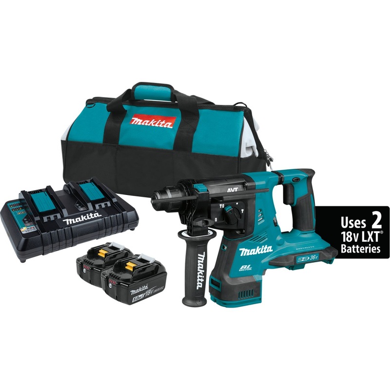 36V (18V X2) LXT Brushless 11/8 AVT Rotary Hammer, accepts SDSPLUS bits (5.0Ah)