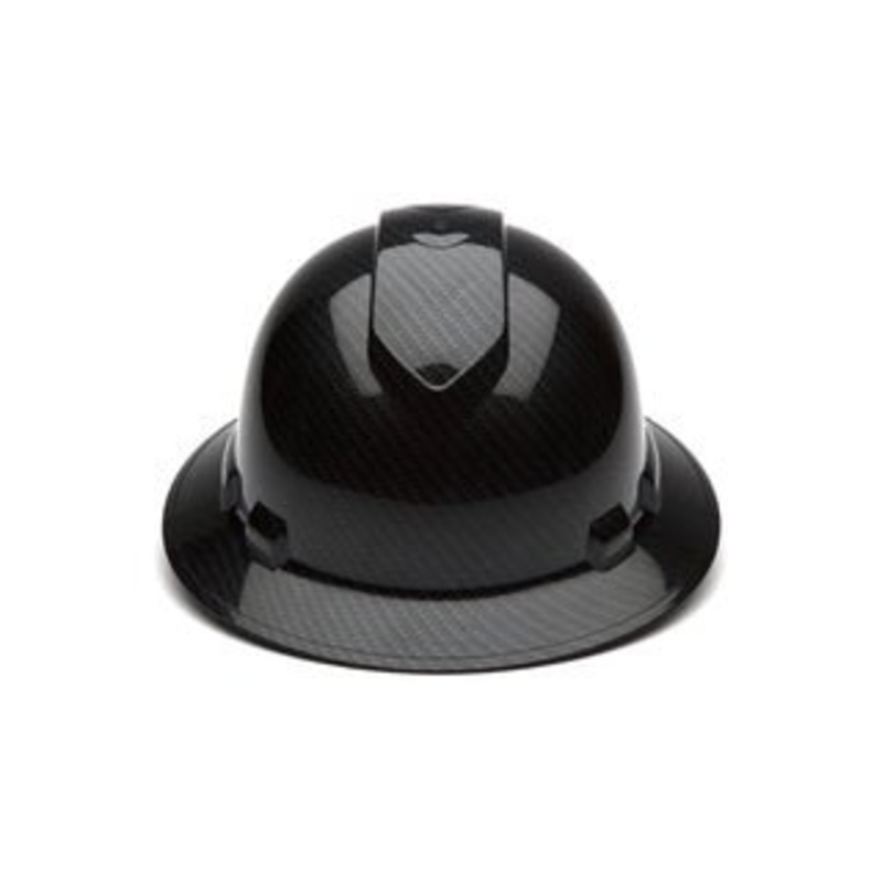 Shiny Black Ridgeline Full Brim Hard Hat (case of 12)