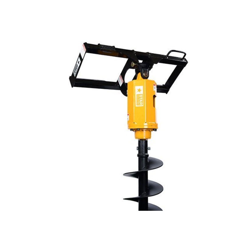 Auger Kit Complete Assembly|Mounting Frames ONLY – Universal Skid-Steer Mount|Mounting Frames ONLY  – Mini-Skid-Steer Mount|Mounting Frames ONLY – Fits specified telehandler quick-tach|Mounting Frames ONLY – Boom tip attachment for Backhoes and Mini-Excav